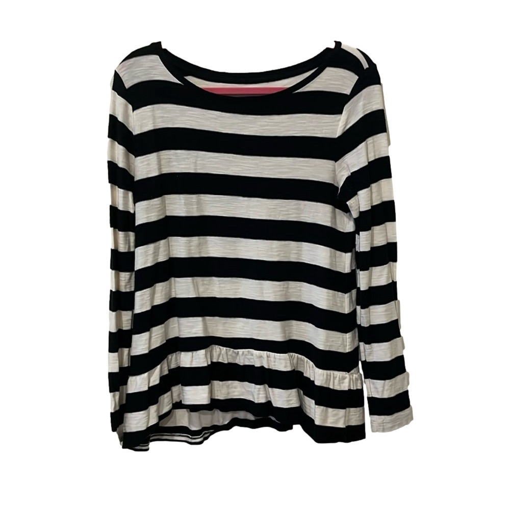 Loft black/white stripe sweater, small 🔵